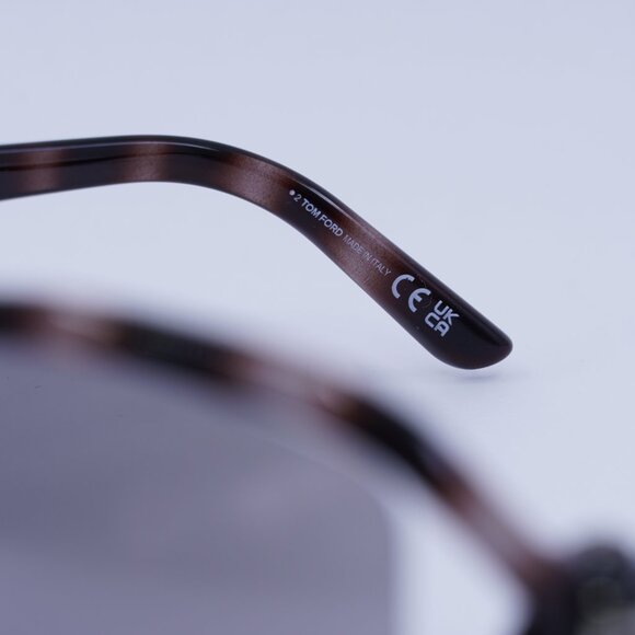 🕶️ New Tom Ford Bettina FT1068 55C Sunglasses - Grey Havana Frame, Smoke Lenses - Picture 8 of 9